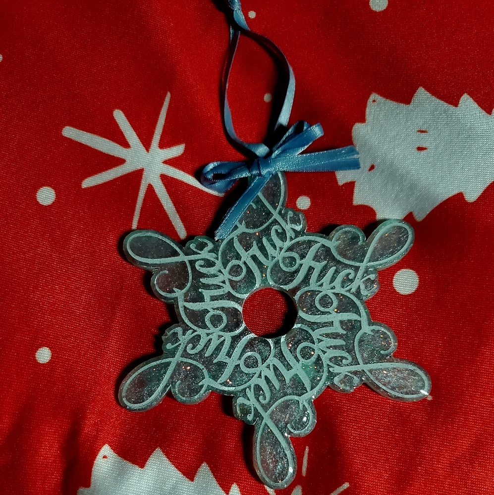Naughty snowflake ornament